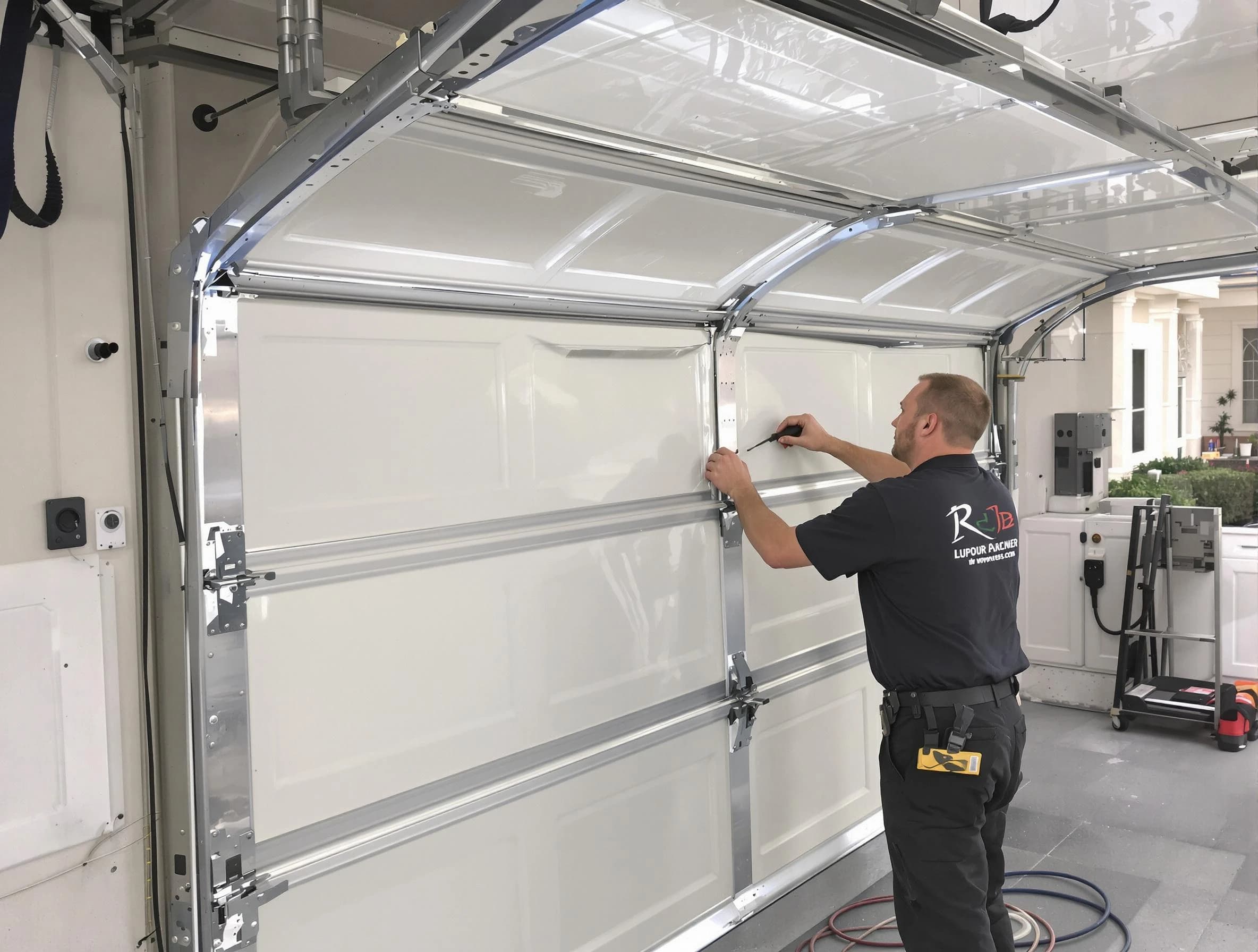 Peters Garage Door Repair professional performing panel repair in Peters