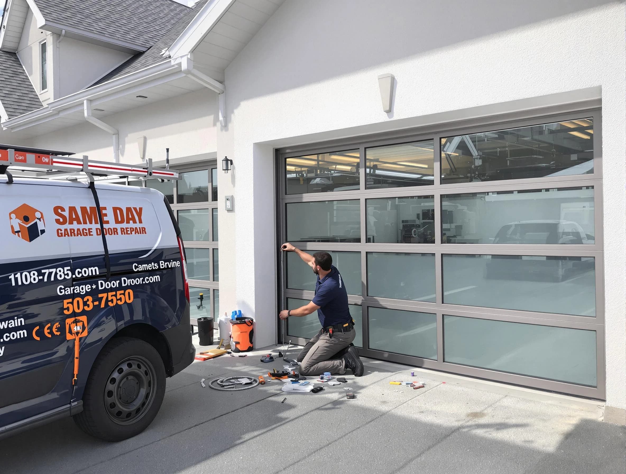 Same-day garage door repair service by Peters Garage Door Repair in Peters