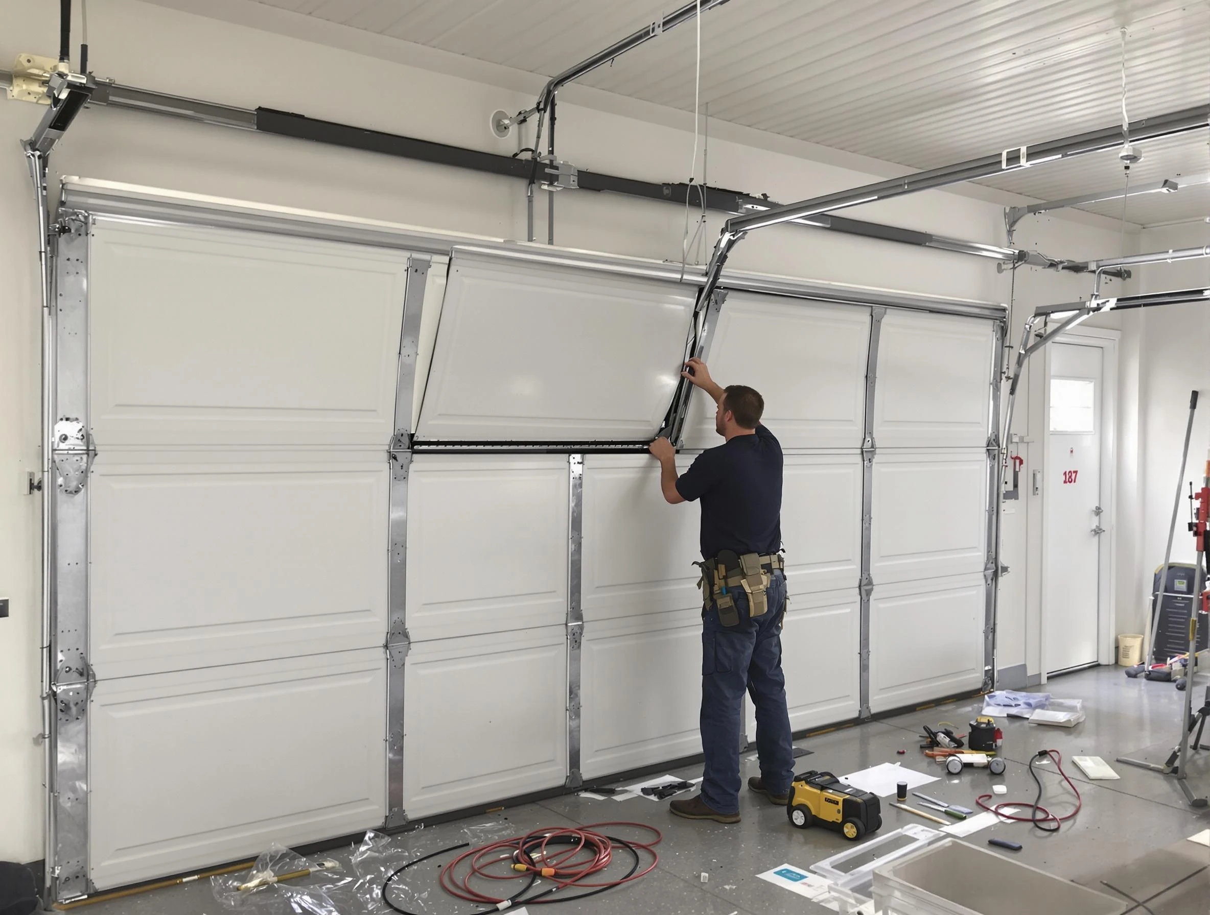 Garage Door Section Replacement in Peters