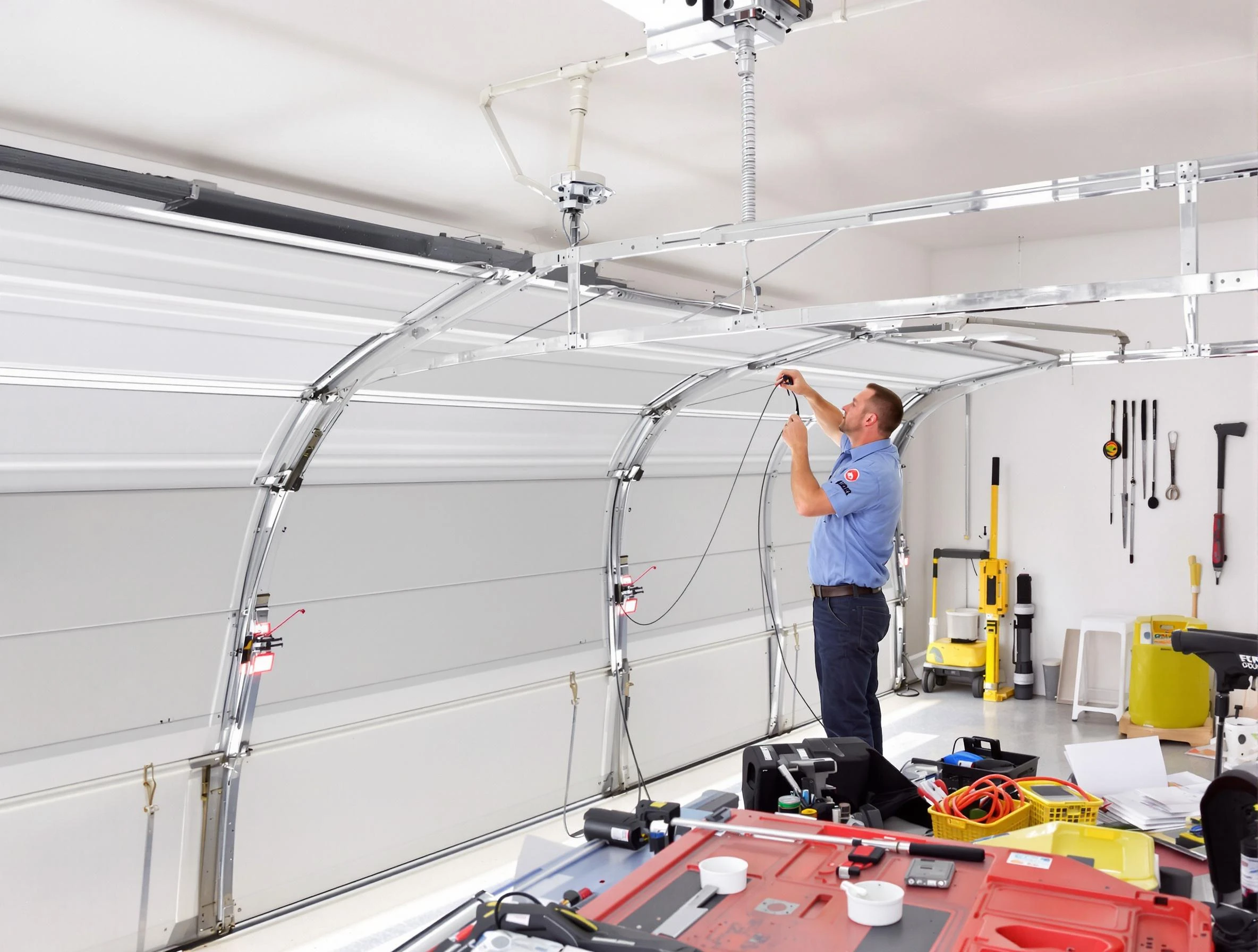 Garage door cable repair service by Peters Garage Door Repair in Peters
