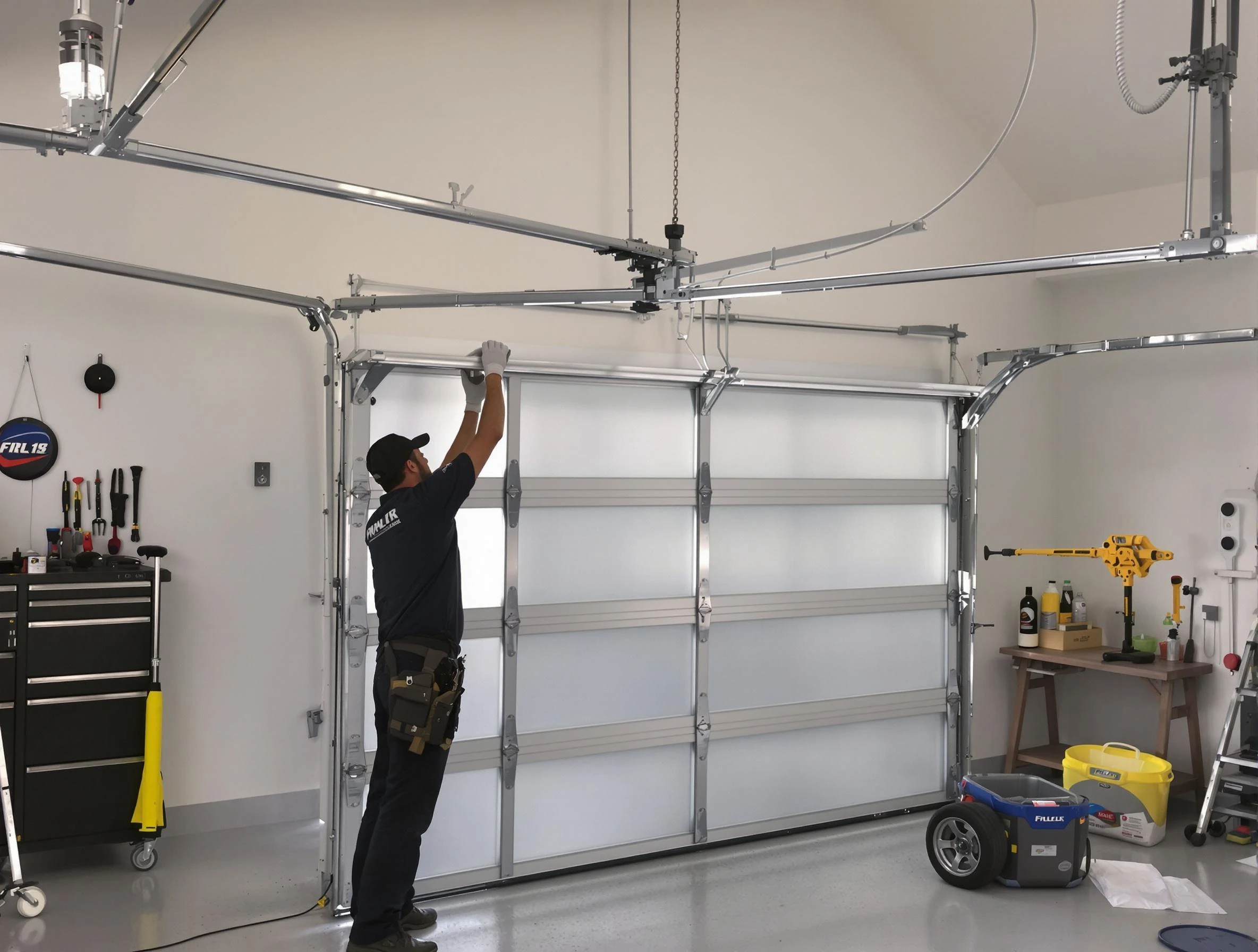Peters Garage Door Repair certified team performing precision garage door installation in Peters