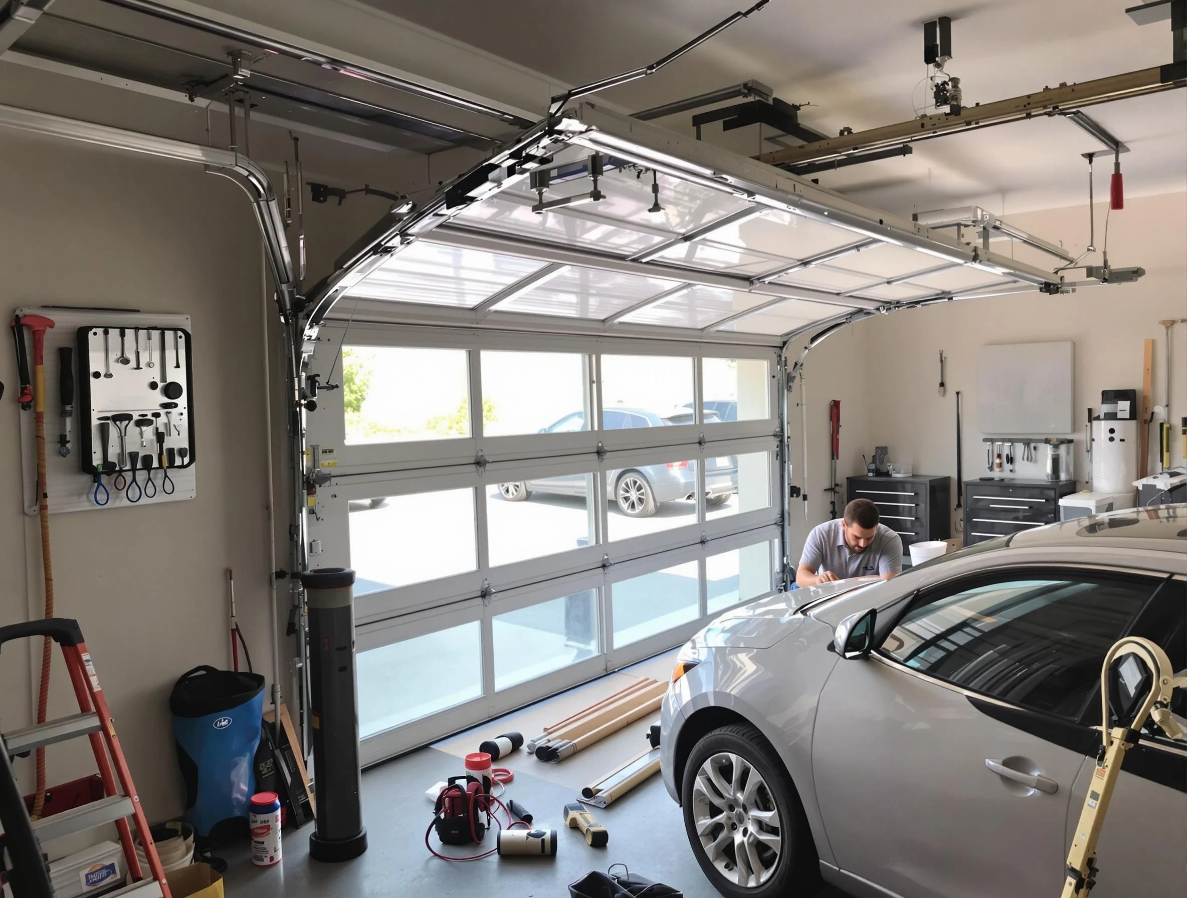 Garage door noise reduction service by Peters Garage Door Repair in Peters