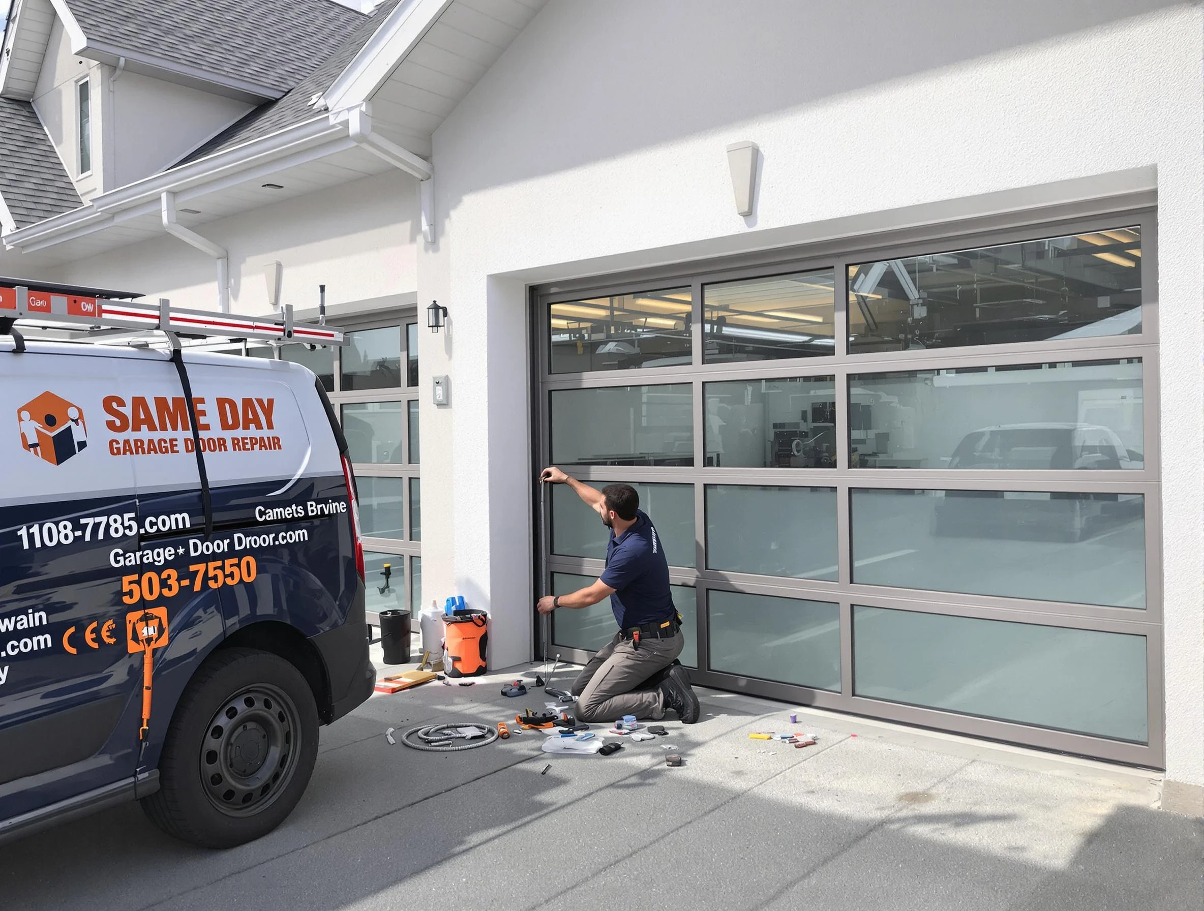 Same-day garage door repair service by Peters Garage Door Repair in Peters